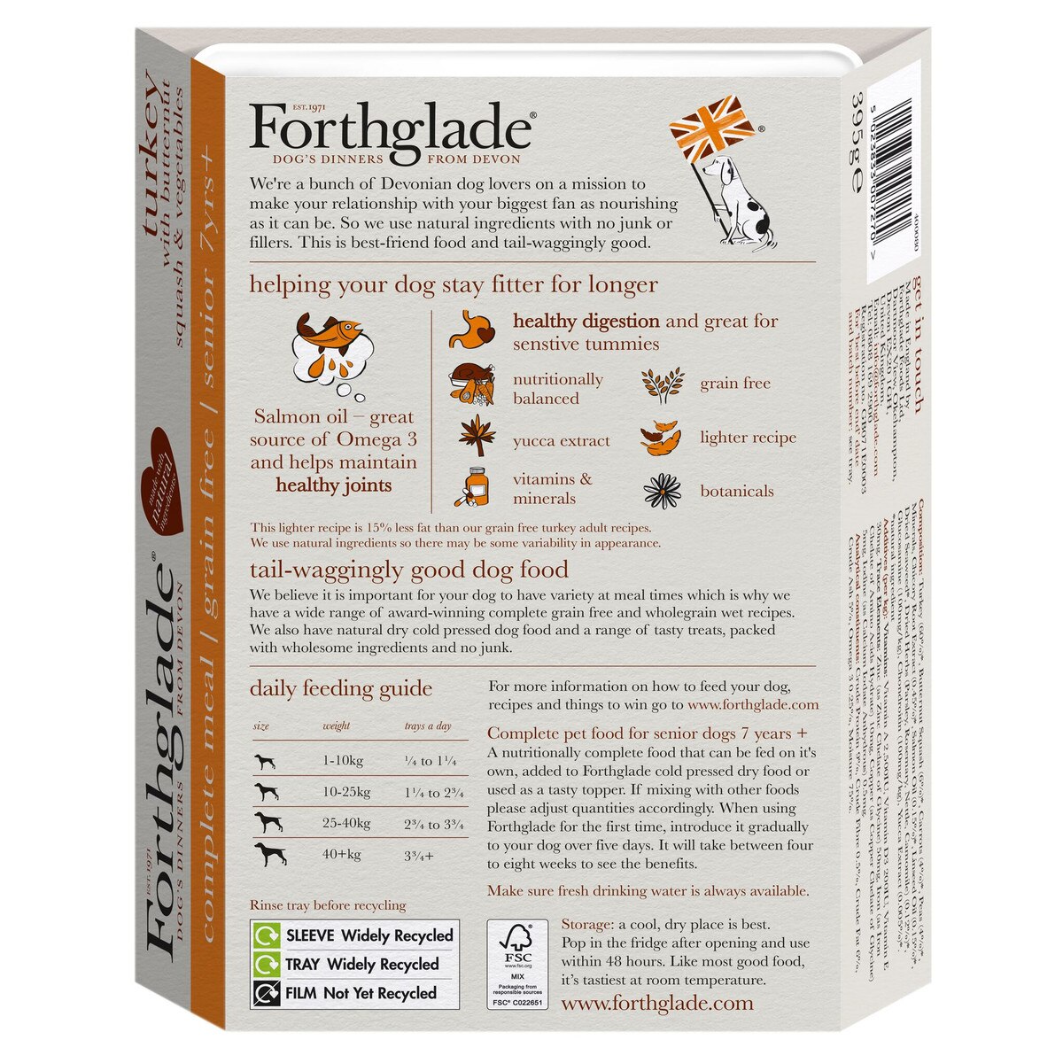 Forthglade Senior Turkey Wet 18x395g Next Day Delivery by 7pm